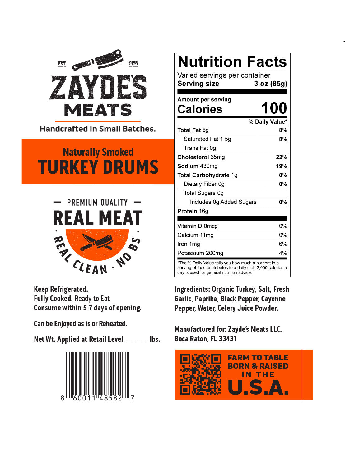 Smoked turkey drums